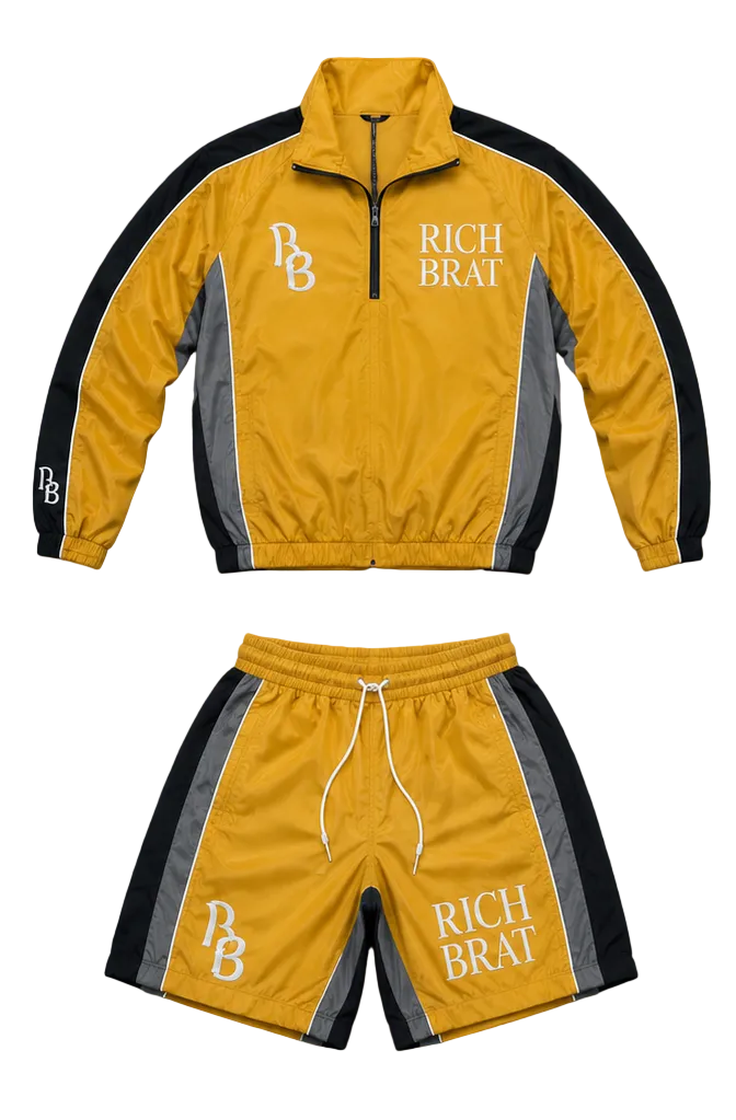 Yellow Rich Brat Track Jacket front